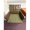 Image 6 : Qty 2 Wooden Tables 34" x 21" x 26"H & 2 Upholstered Chairs 24" x 18" x 32"H