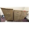Image 1 : Qty 4 Metal 2-Drawer Filing Cabinets w/ Some Keys