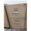 Image 4 : Qty 4 Metal 2-Drawer Filing Cabinets w/ Some Keys