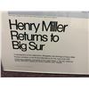Image 2 : Henry Miller Returns to Big Sur Art Print Numbered 64/200, 24" x 38", Framed