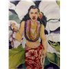 Image 7 : Polynesian Woman w/ Lei Artwork Signed by Artist, 36" x 43", Framed