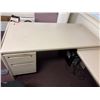 Image 2 : L-Shaped Desk 60" x 70" x 30"H w/ 2 Lateral File Cabinets & Office Chair (Contents Not Included)