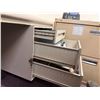 Image 7 : L-Shaped Desk 60" x 70" x 30"H w/ 2 Lateral File Cabinets & Office Chair (Contents Not Included)
