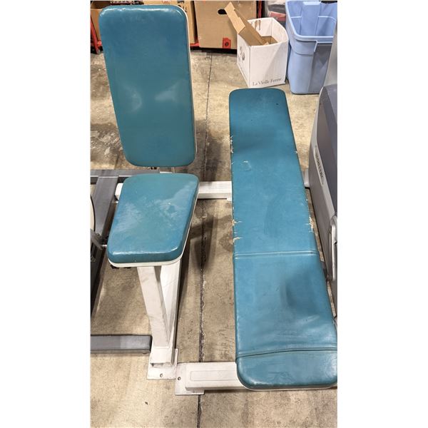 Pair of Teal Workout Benches - Flat & Raised