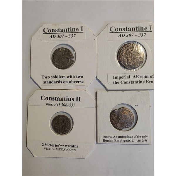 COLLECTION OF FOUR ANCIENT ROMAN COINS