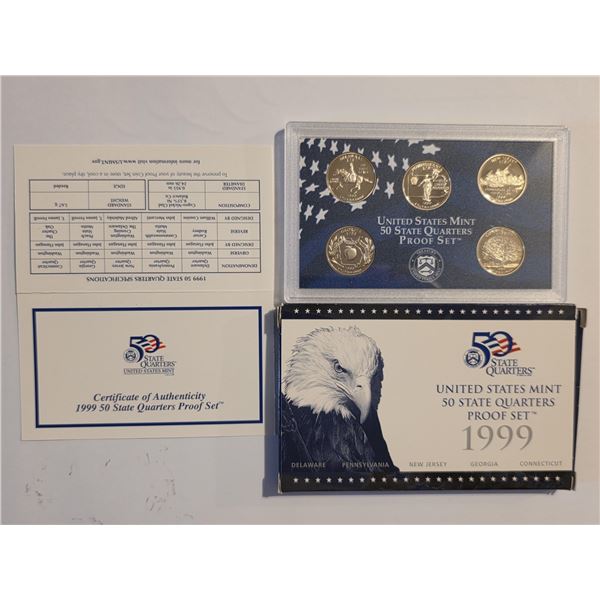 1999 UNITED STATES MINT 50 STATE QUARTERS SET