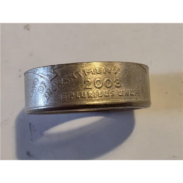 NEW MEXICO 2008 STATE QUARTER COIN RING