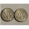 Image 2 : 2-1968-D JFK 40% SILVER HALF DOLLARS