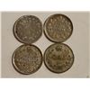 Image 1 : 1899, 1902 AND 2-1920 CANADA SILVER 5 CENTS COINS