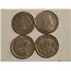 Image 2 : 1899, 1902 AND 2-1920 CANADA SILVER 5 CENTS COINS