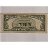 Image 2 : 1953 US FIVE DOLLAR SILVER CERTIFICATE