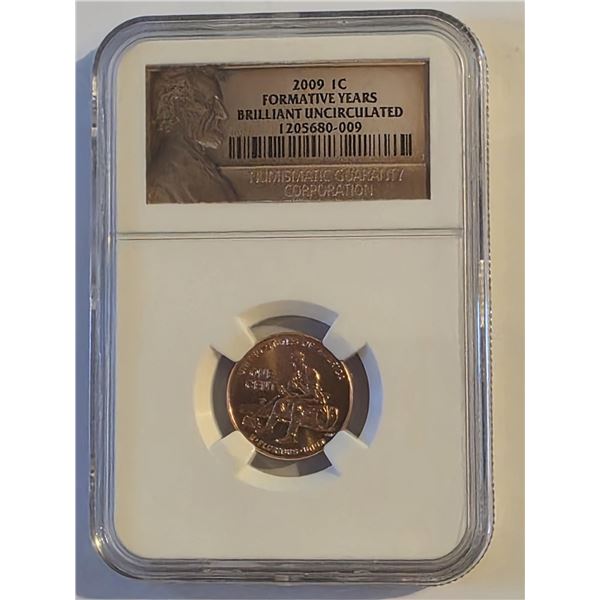 2009 LINCOLN CENT FORMATIVE YEARS NGC MS65 BU