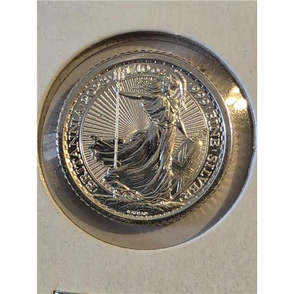 2023 BRITANNIA 1/10 OZ .999 FINE SILVER COIN