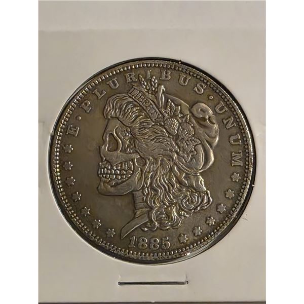 NOVELTY TOKEN FEATURES OBVERSE OF MORGAN & PEACE