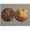 Image 1 : 2-1 OZ .999 FINE COPPER ROUNDS: WAR & DRAGON