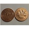 Image 2 : 2-1 OZ .999 FINE COPPER ROUNDS: WAR & DRAGON