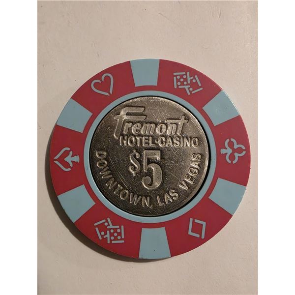 FREMONT HOTEL CASINO $5 LAS VEGAS POKER CHIP