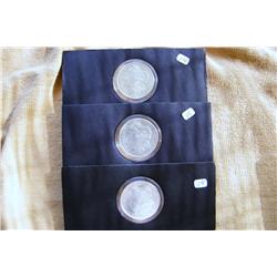3 Morgan Silver Dollars 1886, 1900, 1921