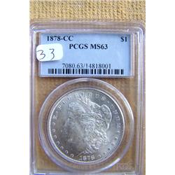 1878 CC Morgan PCGS MS63