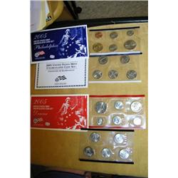 (2) 2005 US UNC Mint Coin Sets