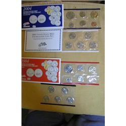 (2) 2004 US Mint Unc Coin Sets