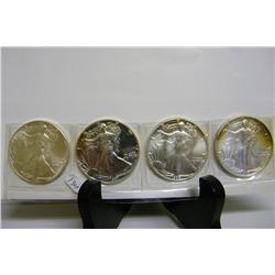 (4) Silver Eagles - 1986, 87, 88 & 89