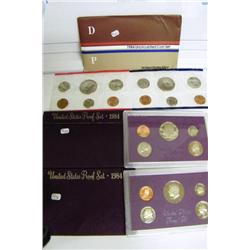 (2) 1984 US Proof Sets & 1984 Unc Set