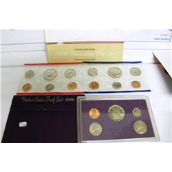 1986 United States Proof Set & 1986 Unc Set