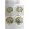 Image 1 : (4) Walking Liberty's 1 - 1942 & 3 - 1943