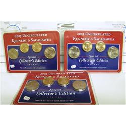 (3) Kennedy & Sacagawea Special Collectors Edition