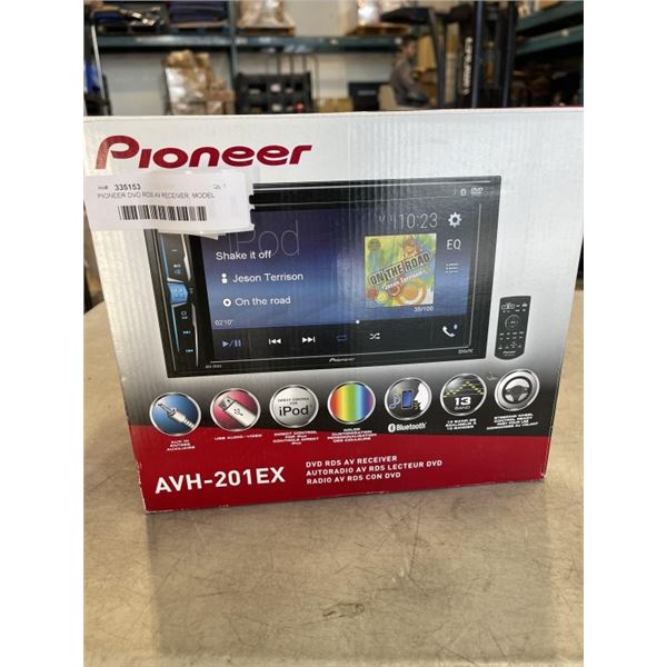 PIONEER DVD RDS AV RECEIVER. MODEL AVH-201EX