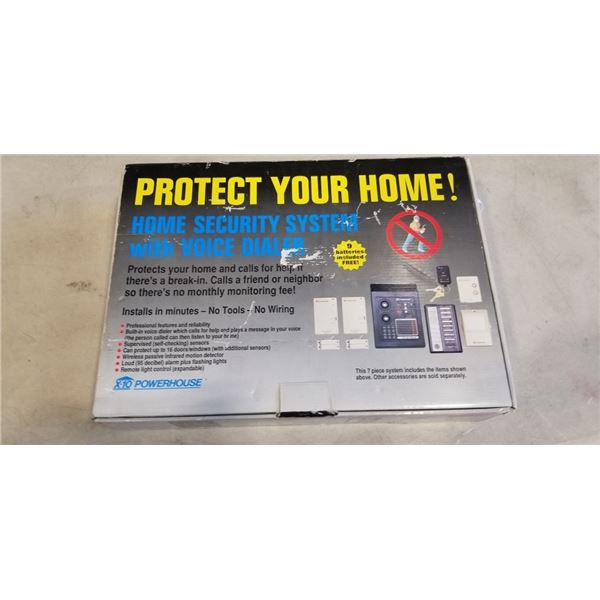 POWERHOUSE HOME SECURITY SYSTEM WITH BUILT-IN VOICE DAILER. WORKING