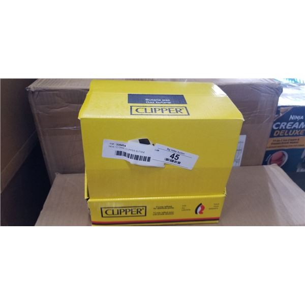 NEW 12 CASE CLIPPER BUTANE CANNISTERS