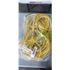 Image 1 : APPROX 100 FOOT HEAVY DUTY  LIGHTED YELLOW EXTENSION CORD. 12AWG/3C