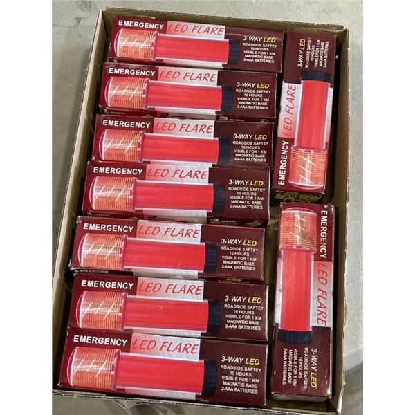 9 EMERGENCY 3 WAY LED FLARES