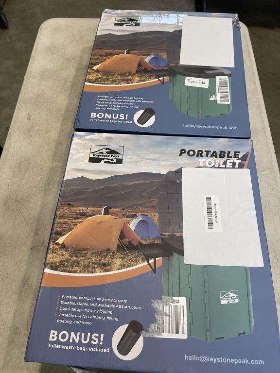 2 KEYSTONE PEAK PORTABLE TOILETS