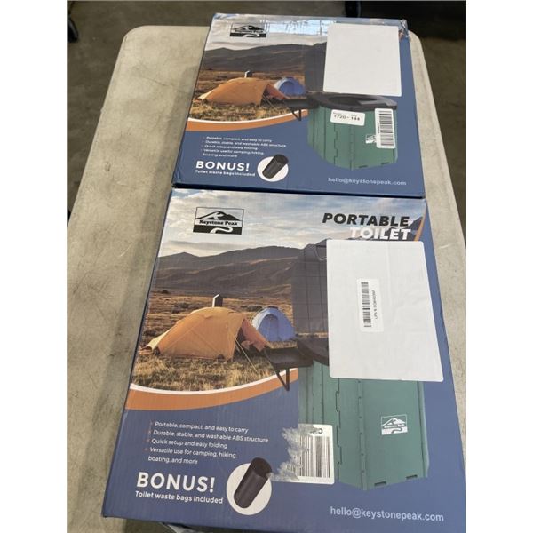2 KEYSTONE PEAK PORTABLE TOILETS