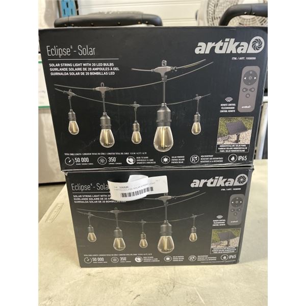 2 ARTIKA ECLIPSE SOLAR STRING LIGHT SETS, 42FT EACH