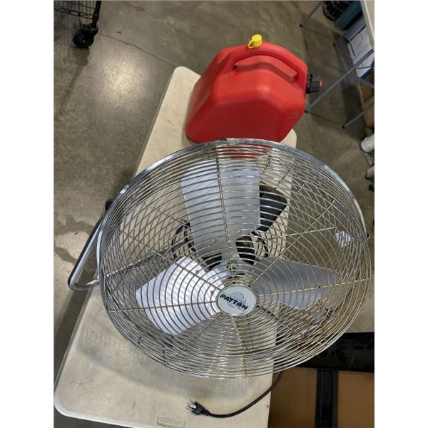 PATTON HIGH VELOCITY FAN. WORKING, AND JERRY CAN