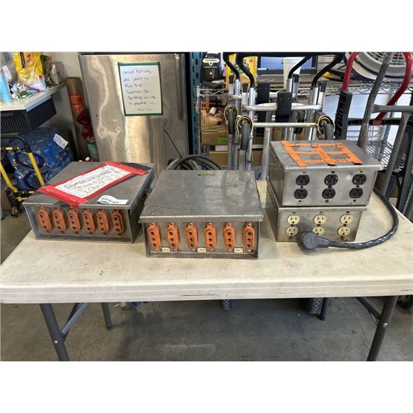 4 LARGE  QUICK CONNECT POWER BOXES