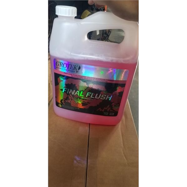 4 CASES GROTEK FINAL FLUSH PLANT FERTILIZER. 4 BOTTLES, EACH 4 LITRES PER CASE
