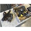 Image 2 : TRAY OF TOOLS INCLUDINGDEWALT TOOL BAG, CASED HAND TOOLS, EXTENSION CORD ETC