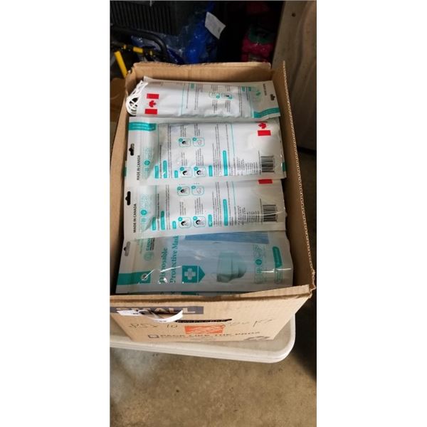 CASE OF NEW DISPOSABLE MASKS - 85 PACKS OF 10, 850 TOTAL
