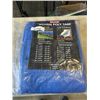 Image 1 : ULINE BLUE WOVEN POLY TARP. 20' X 40'
