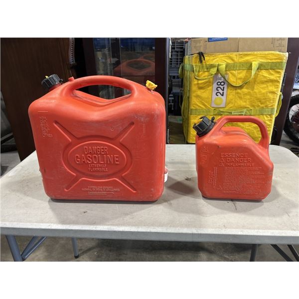 2 SMALL GERY CANS