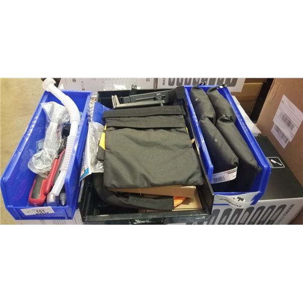 3 TRAYS OF TOOLS INCLUDING CAR DETAILING CLAY BAR KITS, POWER FIST 15 TON SOFT SHACKLE, PAINSTIK SOL