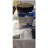 Image 2 : TOTE OF TOOLS INCLUDING BOX OF NEW SAFETY GLASSES, EVERBILT HEAVY DUTY STEEL HOOKS, LIGHT TRUCK MULT