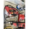 Image 3 : TOTE OF TOOLS INCLUDING JOBMATE RECIPROCATING SAW RYOBI DRILL ETC. WORKING