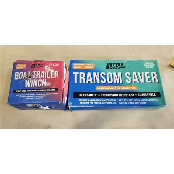 BETTER BOAT TRAILER WINCH AND TRANSOM SAVER