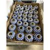 Image 2 : 2 ROLLS CONSTRUCTION PAPER AND TRAY OF PORCELAIN BLUE VASES